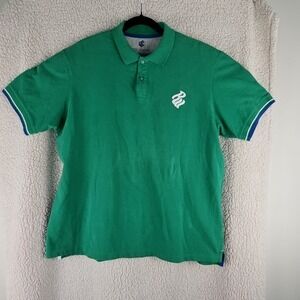 VTG Rocawear Polo Shirt Mens XXL Green 100% Cotton Streetwear Casual Y2K Logo